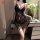 Sexy nightsigh lace cami dress set - elegant sheer bodycon lingerie for women, flirty design with intricate patterns
