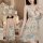 Floral pure-sensual womens summer sleepwear set featuring lace trimmings, delicate cami top with floral pattern, and matching...