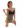 Seductive sheer sleepwear featuring leopard print design, open-crotch uniform style, pure and tempting look.