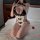 Anime-inspired sexy sleepwear set featuring lace and bows, open-crotch design for women.