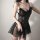 Lace temptation babydoll nightgown set - sheer sexy uniform style sleepwear for women, featuring delicate lace details and fl...