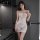 Seductive sheer lace dress with eye-catching patterns, perfect for evening elegance and allure.