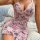 Sexy lace mesh print camisole dress featuring elegant floral design, perfect for womens intimate sleepwear sets.