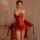 Elegant lace sheer babydoll set for women featuring sexy transparent camisole and matching panty ensemble, perfect for intima...
