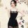 Sexy lace mesh chemise sleep dress with thong, flirty romantic lingerie set for women.