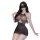 Elegant sensual design featuring sheer fabric and lace mask, perfect for luxury bedroom wear.