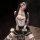 Seductive qingshe lace jk style lingerie set featuring a peekaboo bust design, butterfly bow accents, and maid-inspired skirt...