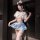 A stylish model showcases a qingshe pure sailor-style sensual lingerie skirt, featuring flirty pleats and a playful design in...