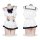 Pure & seductive student role play lingerie set - cute jk style with ruffled top and skirt, perfect for bedroom outfits.