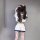 Pure & tempting jk uniform set featuring navy collar bow design, white sailor-style top with ruffled skirt, perfect student l...