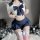 New sexy schoolgirl jk uniform set – pure & tempting pleated skirt, sailor outfit, seductive student costume featuring a whit...