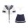 Plus size sexy student uniform set - schoolgirl style pleated skirt & sailor top jk outfit for women