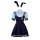 Sexy jk uniform costume set featuring a navy dress with bunny ears, perfect for nightclub or cosplay events.