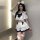 Seductive sailor-style lingerie set featuring sheer soft fabric, perfect jk uniform design with ruffled details and bow accen...