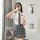 Japanese school uniform lingerie set - kawaii pure & tempting jk skirt outfit for role play featuring a cute blouse, plaid sk...