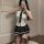Sexy student-style jk uniform with plaid skirt and tie, perfect for women seeking a tight fit and seductive look. plus size a...