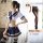 Butterfly bow student sailor uniform jk skirt - sexy split hem schoolgirl costume for cosplay & role play, featuring a sailor...