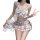 A stylish double-heart plus-size jk uniform set featuring a cute plaid design, perfect for schoolgirls with a touch of seduct...