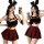 Double-child plus size sexy uniform sleepwear - cute schoolgirl jk short skirt set, featuring bold black and deep red colors ...