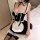 Cute maid costume set featuring a black and white dress with lace details, perfect for cosplay. includes underwire push-up br...