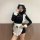Anime maid cosplay uniform featuring a cute lolita style one-piece outfit with ruffled details and a bow, perfect for sexy sl...