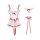 Sexy maid costume set featuring apron, stockings, and sleepwear with no-remove design, perfect for role play.