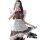 Sexy maid costume for women featuring sheer lace nurse uniform with tied apron and mesh trim, perfect for cosplay parties and...