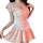 Pure & seductive bunny girl cosplay costume - lace trim sheer maid dress with short skirt & sexy sleepwear