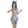Cute maid costume lingerie set featuring a blue bow headband, lace-trimmed top and skirt, perfect for cosplay or fantasy outf...