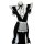 Pure temptation maid cosplay lingerie set - revealing chest & butt costume, no-remove seductive uniform outfit featuring blac...