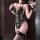Golden night sexy cat maid costume - cute & alluring sheer mesh lingerie outfit for cosplay & role play