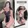 Sexy sheer lingerie maid costume with pink bows, revealing back design, perfect for cosplay or adult entertainment.