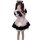 Japanese cute lolita bunny girl cosplay dress - black & white maid outfit with ruffled skirt