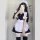 Japanese cute lolita bunny girl cosplay dress - black & white maid outfit with ruffled skirt