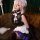 Fate grand order mash kyrielight maid cosplay costume - official style anime outfit for women featuring a black and white mai...