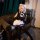Cosplayer dressed as mash kyrielight from fate grand order, wearing an official anime maid costume with black and white attir...