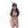 Peachy sweet bunny girl bodysuit featuring bunny ears, open-crotch design, and maid costume elements for playful date nights.