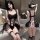Sexy maid lingerie set for women featuring lace details, fishnet stockings, and a revealing design perfect for seductive bedr...