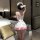 Sexy maid costume for small bust women - open-crotch lingerie set, provocative bedroom outfit for couples