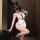 Sexy qiaoduo lace sheer bodysuit with open-crotch design, perfect maid costume for women, elegant mesh sleepwear