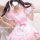 Adorable maid costume featuring a cute pink lolita dress with cat paw prints, perfect for anime cosplay with a charming petti...