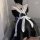 Japanese halloween maid costume - lolita student dress, anime cosplay servant outfit for women featuring black and white desi...