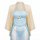 Vintage-inspired lingerie set featuring a chinese-style embroidered corset, sheer belly dance bodice, and elegant beige robe.
