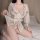 Japanese-style sexy lace kimono robe set - sheer chiffon three-piece outfit with floral print & hot uniform design