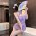 Seductive purple cheongsam lingerie set by domoila, featuring a halter neck design and lace detailing, perfect for women seek...