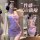 Sexy の featuring a domoila purple cheongsam lingerie set, perfect for women seeking elegant sleepwear or bodycon dresses.