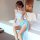 A woman models a sheer chiffon hanfu-style dress paired with a belly band costume, showcasing a seductive and elegant design ...