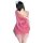 Qiaoduo hanfu-inspired pink bodysuit with sheer skirt, fox spirit design, perfect for sexy sleepwear.