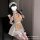 Sexy maid costume for women featuring cute bear design, ruffled details, and playful kitchen uniform set.