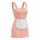 Pink dress with ruffled straps and apron, perfect for sweet japanese maid cosplay outfits.